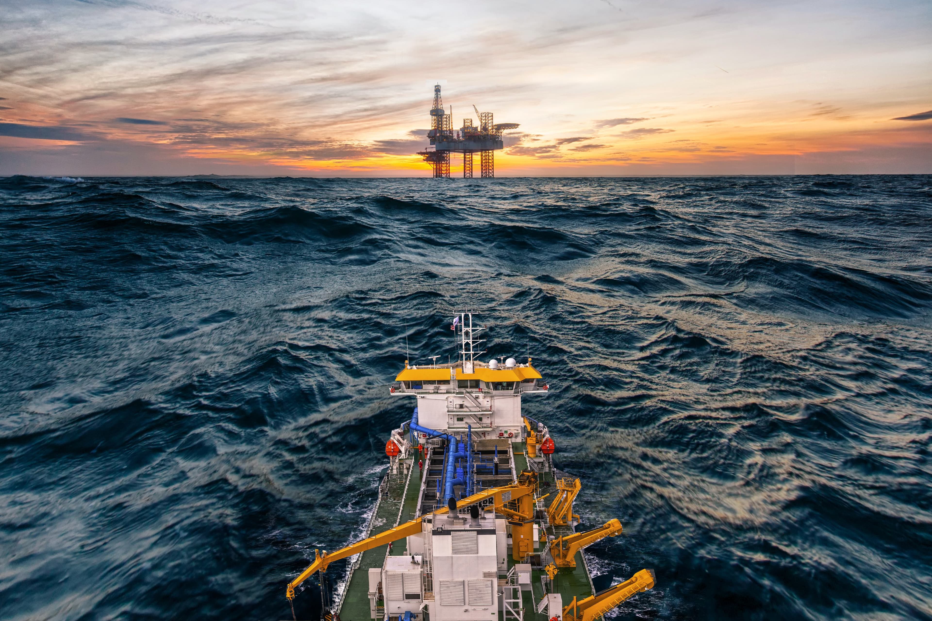 SAFEEN offshore vessel operating in rough sea