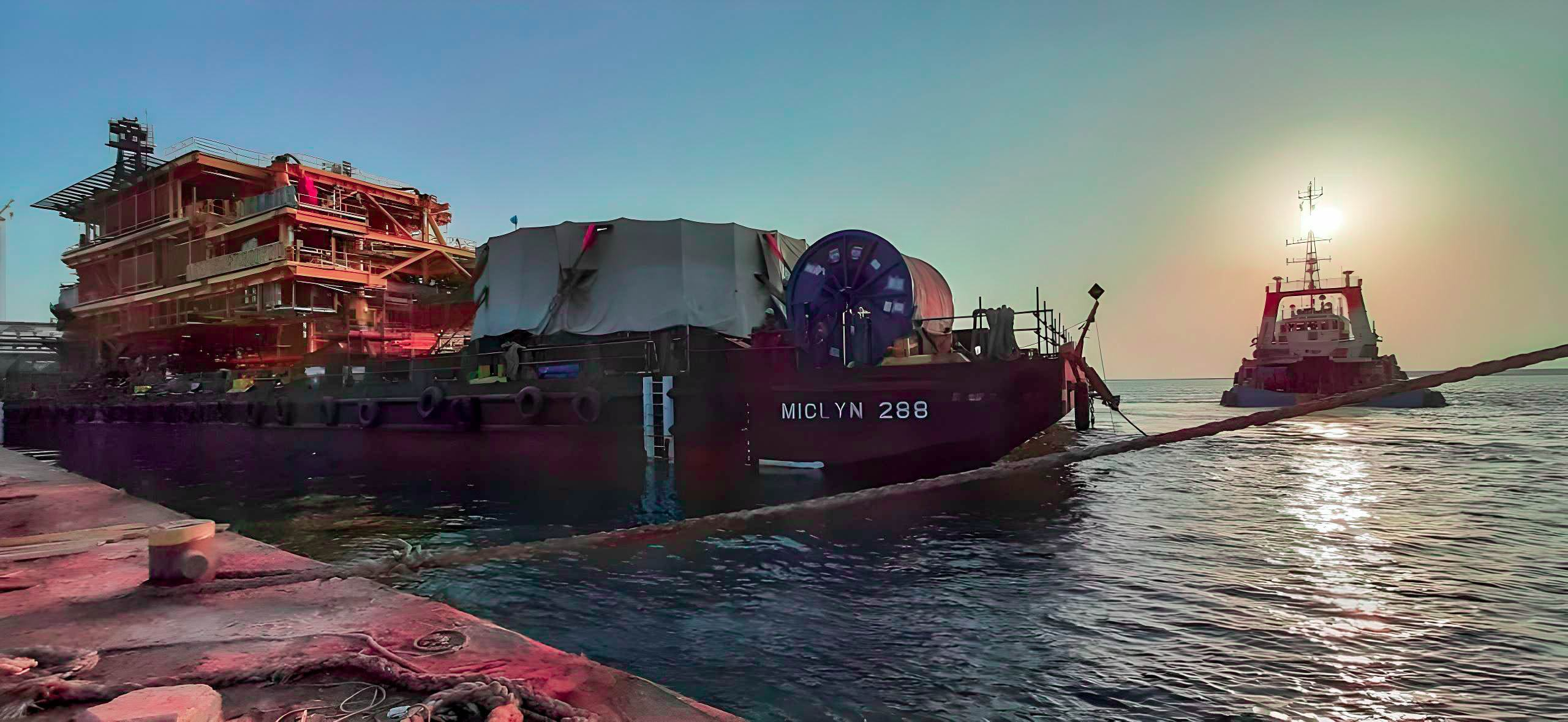 Marine vessel working offshore