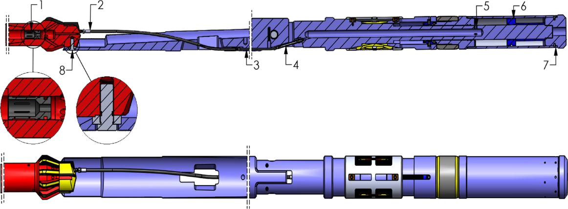 Whipstock system technical diagram